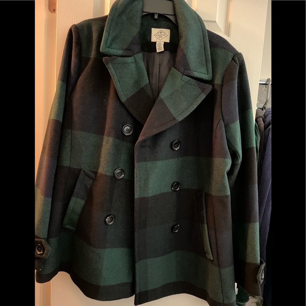 Pea coat plaid